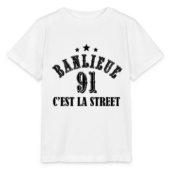 banlieue 91 c'est la street - T-shirt bio MINI CREATOR Stanley/Stella Enfant - blanc - Devant - Maike (125cm)