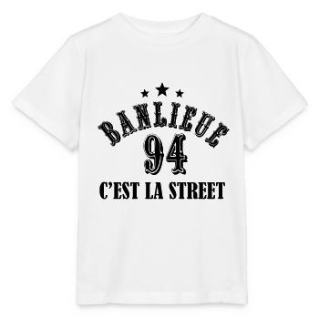 banlieue 94 c'est la street - T-shirt bio MINI CREATOR Stanley/Stella Enfant - blanc - Devant - Maike (125cm)