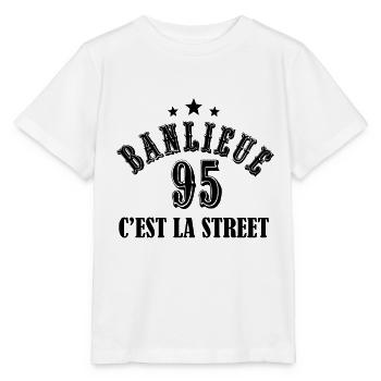 banlieue 95 c'est la street - T-shirt bio MINI CREATOR Stanley/Stella Enfant - blanc - Devant - Maike (125cm)