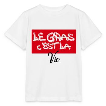 le gras c est la vie - T-shirt bio MINI CREATOR Stanley/Stella Enfant - blanc - Devant - Maike (125cm)