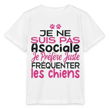 Je préfère juste fréquenter les chiens - T-shirt bio MINI CREATOR Stanley/Stella Enfant - blanc - Devant - Maike (125cm)