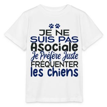 Je préfère juste fréquenter les chiens - T-shirt bio MINI CREATOR Stanley/Stella Enfant - blanc - Devant - Maike (125cm)