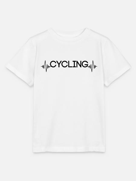 Radfahren Herzschlag - Stanley/Stella Kinder T-Shirt MINI CREATOR - Weiß