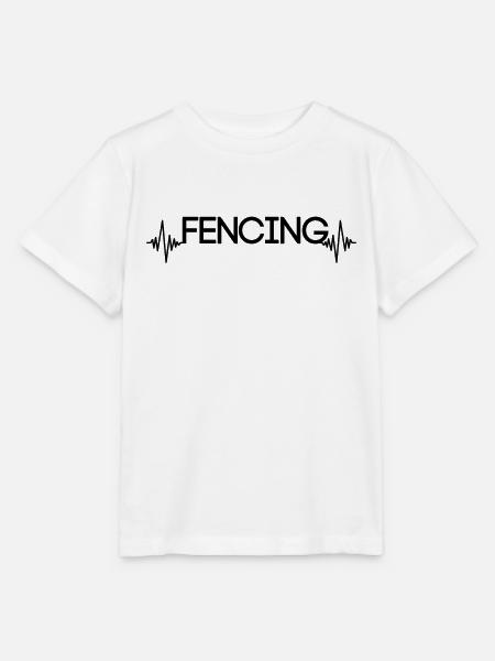 Fechten Herzschlag - Stanley/Stella Kinder T-Shirt MINI CREATOR  - Weiß