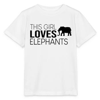 Ce type aime les éléphants - T-shirt bio MINI CREATOR Stanley/Stella Enfant - blanc - Devant - Maike (125cm)