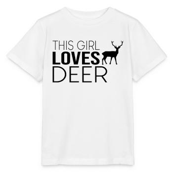 Fille Cerf Disant - T-shirt bio MINI CREATOR Stanley/Stella Enfant - blanc - Devant - Maike (125cm)
