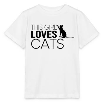 Dicton de chat fille - T-shirt bio MINI CREATOR Stanley/Stella Enfant - blanc - Devant - Maike (125cm)