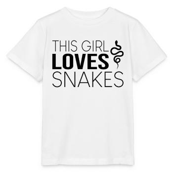 Mädchen Schlange Spruch - Stanley/Stella Kinder T-Shirt MINI CREATOR  - Weiß - Vorne - Maike (125cm)
