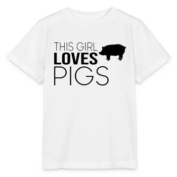 Dicton de cochon fille - T-shirt bio MINI CREATOR Stanley/Stella Enfant - blanc - Devant - Maike (125cm)