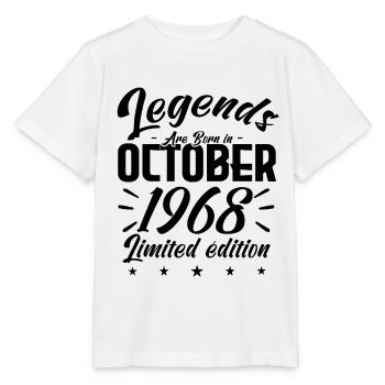 LEGENDEN WERDEN IM JAHRESTAG OKTOBER 1968 GEBOREN - Stanley/Stella Kinder T-Shirt MINI CREATOR  - Weiß - Vorne - Maike (125cm)