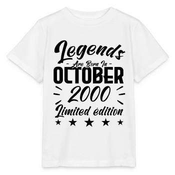 LEGENDS WERDEN IM OKTOBER 2000 GEBOREN - JUBILÄUMSGESCHENK - Stanley/Stella Kinder T-Shirt MINI CREATOR  - Weiß - Vorne - Maike (125cm)