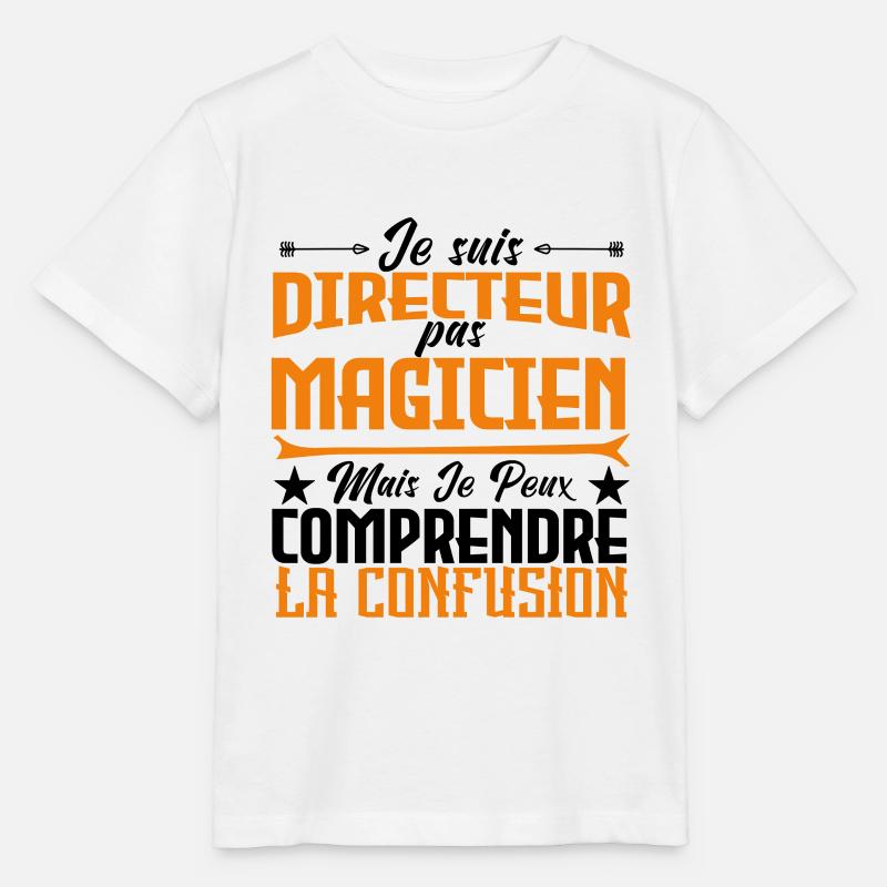 je suis Directeur pas magicien - T-shirt bio MINI CREATOR Stanley/Stella Enfant - blanc