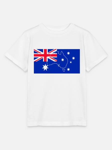 Australien Flagge - Stanley/Stella Kinder T-Shirt MINI CREATOR  - Weiß