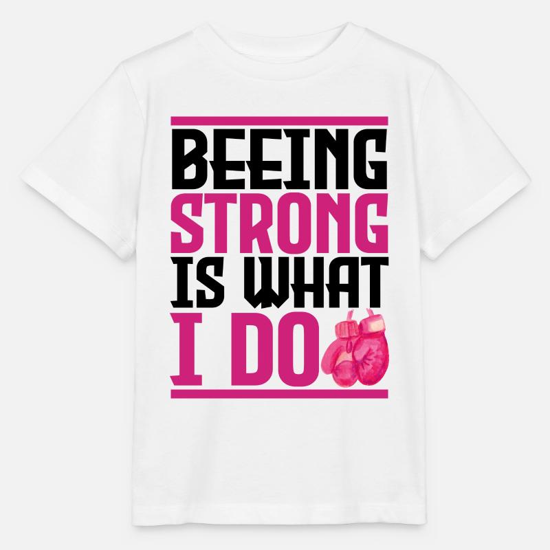Cancer du sein, vous êtes fort. - T-shirt bio MINI CREATOR Stanley/Stella Enfant - blanc