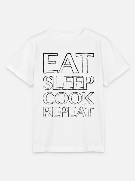 Essen Schlafen Kochen - Stanley/Stella Kinder T-Shirt MINI CREATOR - Weiß