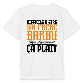 frère barbu, citations barbe, Idée cadeau frère. - T-shirt bio MINI CREATOR Stanley/Stella Enfant - blanc - Devant - Maike (125cm)