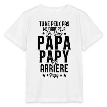 Je Suis Papa Papy Et Arriere Papy Cadeau - T-shirt bio MINI CREATOR Stanley/Stella Enfant - blanc - Devant - Maike (125cm)