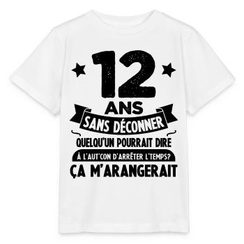 12 Ans âge 12 ans anniversaire 12 ans - T-shirt bio MINI CREATOR Stanley/Stella Enfant - blanc - Devant - Maike (125cm)