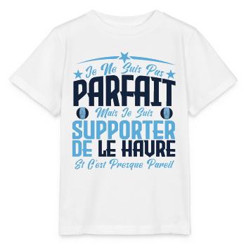 je ne suis pas parfait, supporteur de Le Havre. - T-shirt bio MINI CREATOR Stanley/Stella Enfant - blanc - Devant - Maike (125cm)