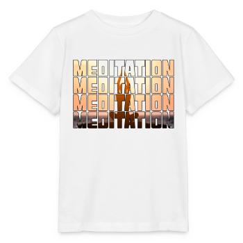 Méditation - T-shirt bio MINI CREATOR Stanley/Stella Enfant - blanc - Devant - Maike (125cm)