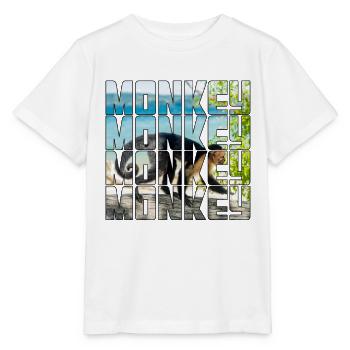 Singe - T-shirt bio MINI CREATOR Stanley/Stella Enfant - blanc - Devant - Maike (125cm)