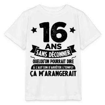 16 ans anniversaire 16 anniversaire cadeau 16 ans - T-shirt bio MINI CREATOR Stanley/Stella Enfant - blanc - Devant - Maike (125cm)