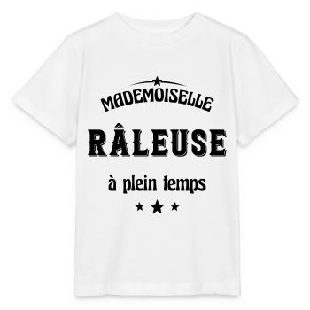 Mademoiselle Râleuse à plein temps - T-shirt bio MINI CREATOR Stanley/Stella Enfant - blanc - Devant - Maike (125cm)