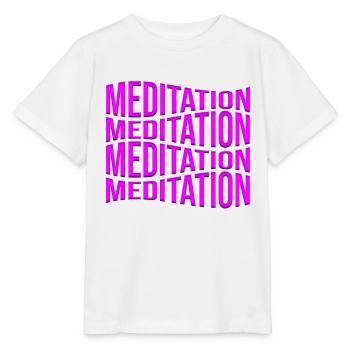 meditation - Stanley/Stella Kinder T-Shirt MINI CREATOR  - Weiß - Vorne - Maike (125cm)