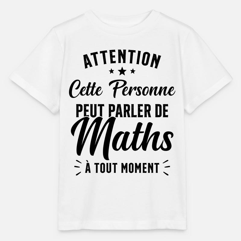 Prof de Maths Mathématique Cadeau Mathématicien - T-shirt bio MINI CREATOR Stanley/Stella Enfant - blanc