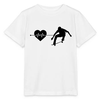 Skater Skate Heartbeat - T-shirt bio MINI CREATOR Stanley/Stella Enfant - blanc - Devant - Maike (125cm)
