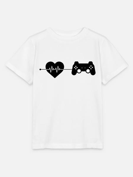 gaming Herzschlag - Stanley/Stella Kinder T-Shirt MINI CREATOR - Weiß