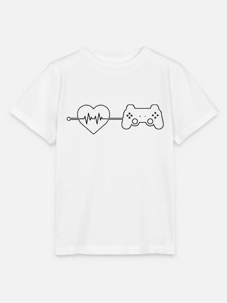 gaming Herzschlag - Stanley/Stella Kinder T-Shirt MINI CREATOR  - Weiß