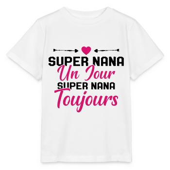 Femme Super Nana Un Jour Super Nana Toujours Nana - T-shirt bio MINI CREATOR Stanley/Stella Enfant - blanc - Devant - Maike (125cm)
