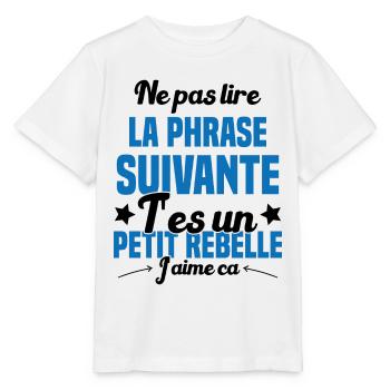 Ne pas lire la phrase suivante - T-shirt bio MINI CREATOR Stanley/Stella Enfant - blanc - Devant - Maike (125cm)
