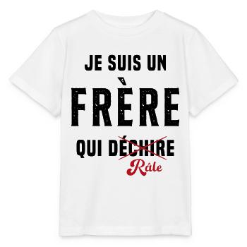 Frère râleur cadeau drôle humour rigolo - T-shirt bio MINI CREATOR Stanley/Stella Enfant - blanc - Devant - Maike (125cm)
