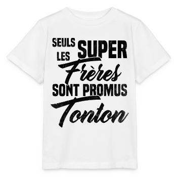 Les Super Freres sont Promus Tonton Grossesse - T-shirt bio MINI CREATOR Stanley/Stella Enfant - blanc - Devant - Maike (125cm)