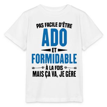 Pas Facile d'Être Ado Et Formidable À La Fois - T-shirt bio MINI CREATOR Stanley/Stella Enfant - blanc - Devant - Maike (125cm)