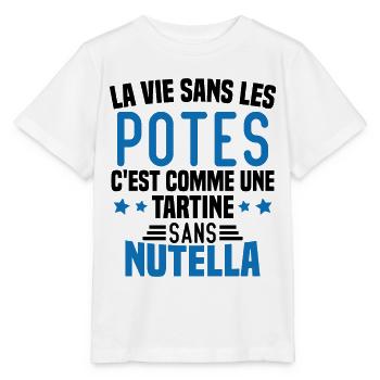 Tartine sans chocolat Humour Cadeau - T-shirt bio MINI CREATOR Stanley/Stella Enfant - blanc - Devant - Maike (125cm)