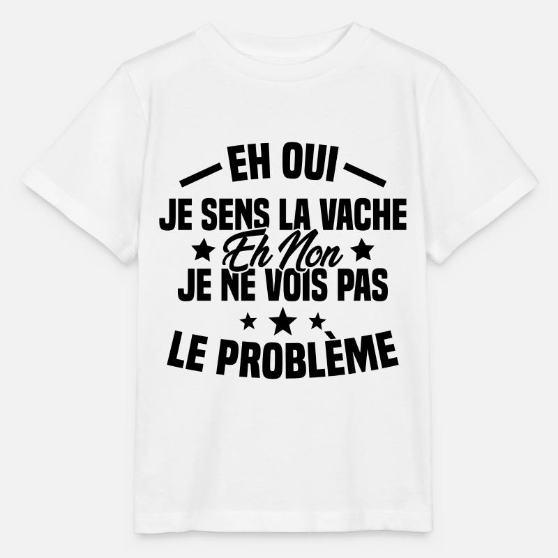 Eh oui je sens la vache - T-shirt bio MINI CREATOR Stanley/Stella Enfant - blanc
