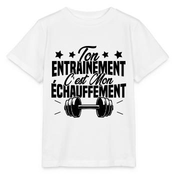 Ton Entrainement C'est Mon échauffement - T-shirt bio MINI CREATOR Stanley/Stella Enfant - blanc - Devant - Maike (125cm)