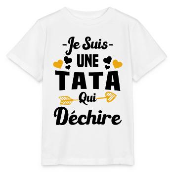 Je suis une Tata qui déchire - T-shirt bio MINI CREATOR Stanley/Stella Enfant - blanc - Devant - Maike (125cm)