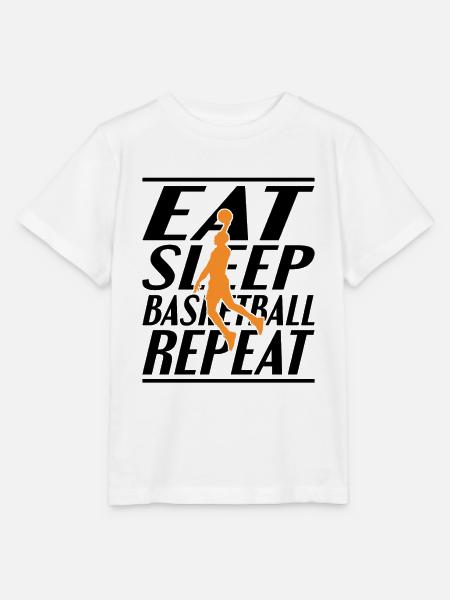 Essen Schlafen Basketball - Stanley/Stella Kinder T-Shirt MINI CREATOR - Weiß