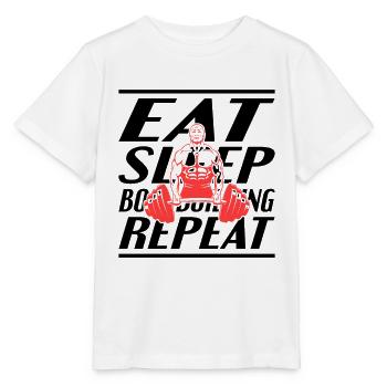 Alimentation Sommeil Musculation - T-shirt bio MINI CREATOR Stanley/Stella Enfant - blanc - Devant - Maike (125cm)