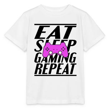 Eating Sleeping Gambling - Stanley/Stella MINI CREATOR Kids’ T-Shirt - white - Front - Maike (125cm)