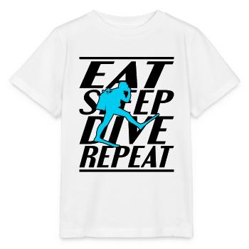 Alimentation Sommeil Plongée - T-shirt bio MINI CREATOR Stanley/Stella Enfant - blanc - Devant - Maike (125cm)
