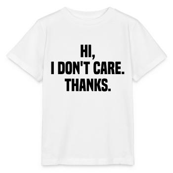 Bonjour, Je m'en fous Merci Sarcasme Sarcastique - T-shirt bio MINI CREATOR Stanley/Stella Enfant - blanc - Devant - Maike (125cm)