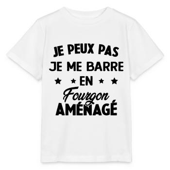 J'peux pas j'me barre en fourgon aménagé - T-shirt bio MINI CREATOR Stanley/Stella Enfant - blanc - Devant - Maike (125cm)