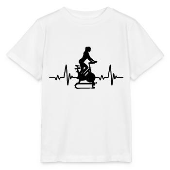 Herzfrequenz Indoor Cycling - Stanley/Stella Kinder T-Shirt MINI CREATOR  - Weiß - Vorne - Maike (125cm)