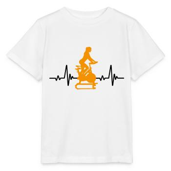 Herzfrequenz Indoor Cycling - Stanley/Stella Kinder T-Shirt MINI CREATOR  - Weiß - Vorne - Maike (125cm)