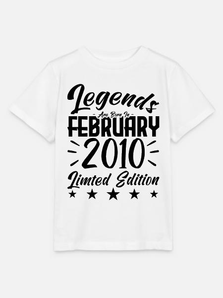 Geboren im Februar 2010. Geburtstagsgeschenk. - Stanley/Stella Kinder T-Shirt MINI CREATOR - Weiß